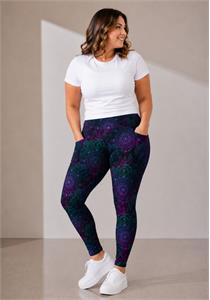 Yoga Pocket Leggings Druzy Mandala